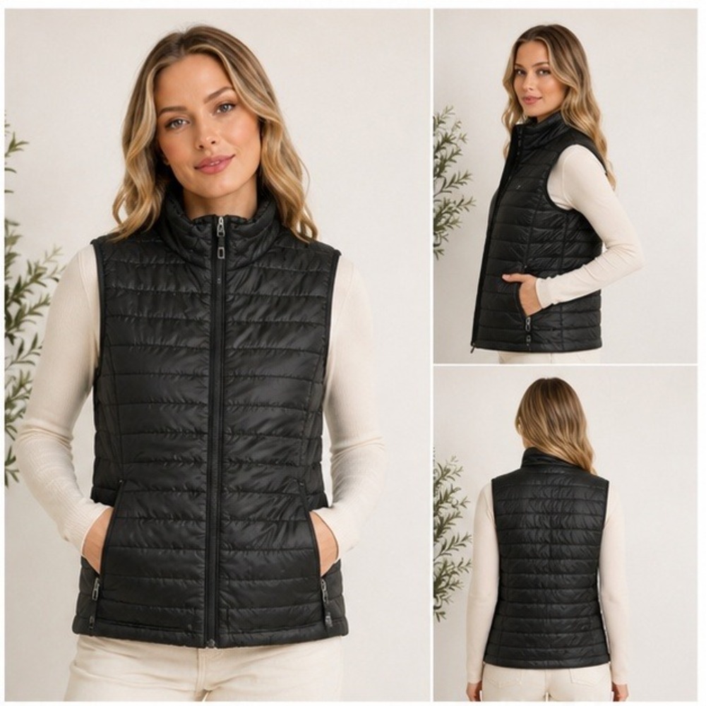 Patagonia Nano Puff Vest Women's L Black PrimaLoft Insulated 84246